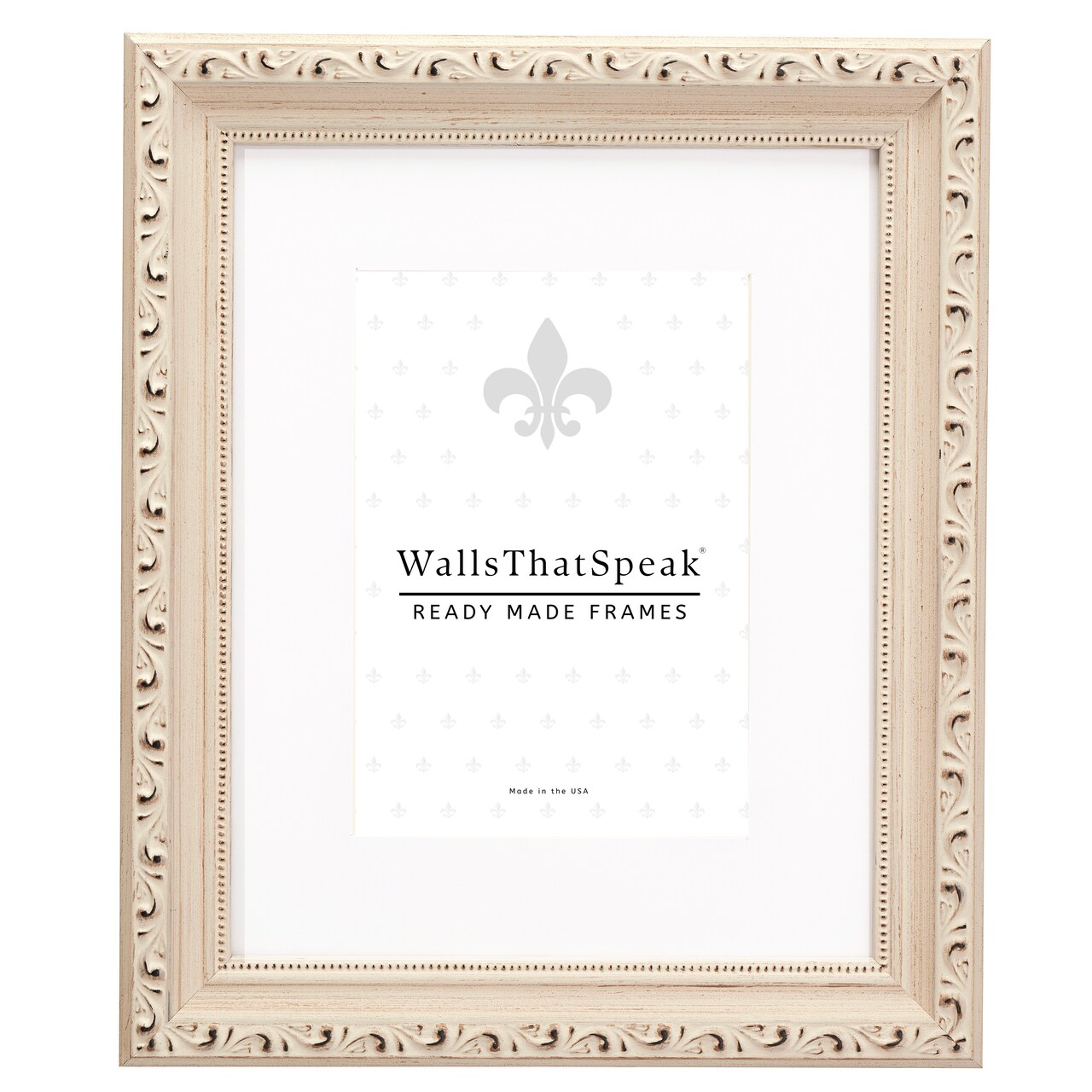 24x36 Matted Picture Frame, Ancien Ornate 1.25 Inch Wood Moulding, Wall Display Frame for Art, Posters, or Photos by wallsthatspeak